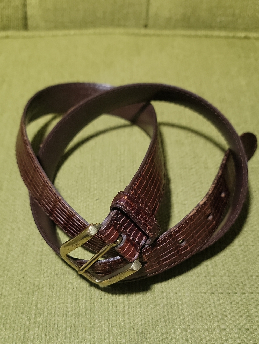 Christian Dior Men's Vintage  Brown Leather Belt